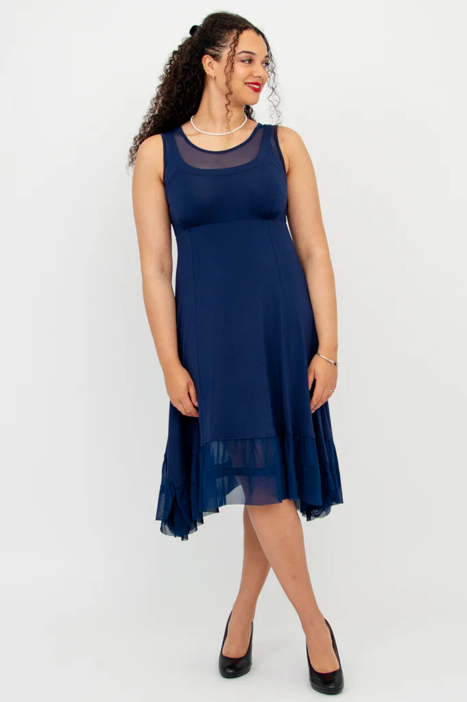 Blue Sky - Danube Dress - Bamboo - Indigo