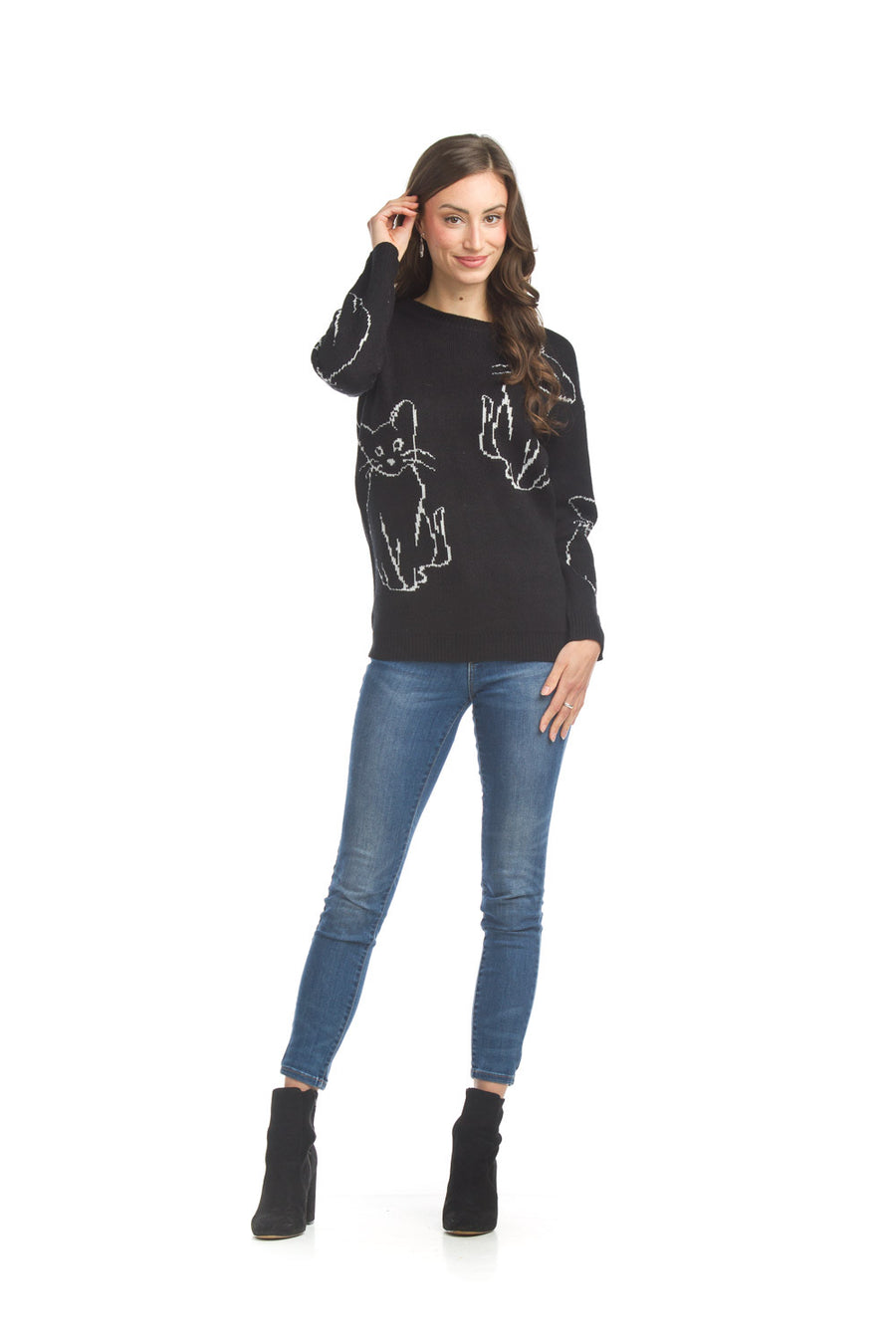 Papillon ST-15230 Kitty Sweater - Black